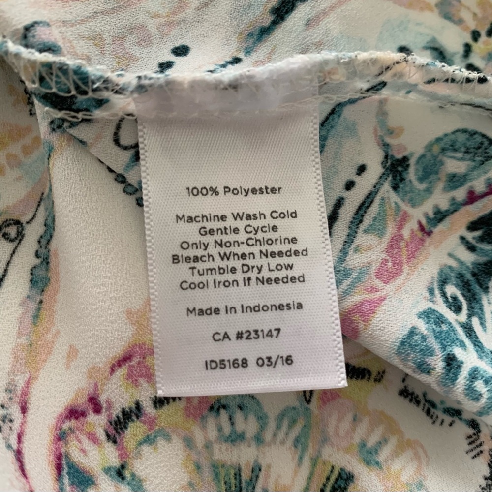 Talbots Paisley Sleeveless Blouse - Picture 5 of 9